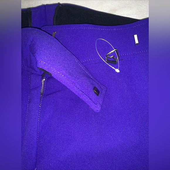 New Vintage Obermeyer Sz 10L Softshell Ski Snow Pants  Stirrups Purple - Picture 2 of 12